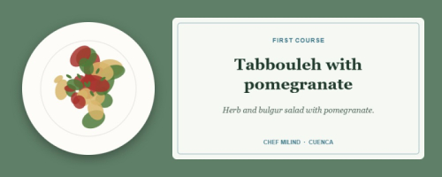 Tabbouleh with pomegranate