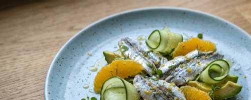 Citrus-marinated anchovies