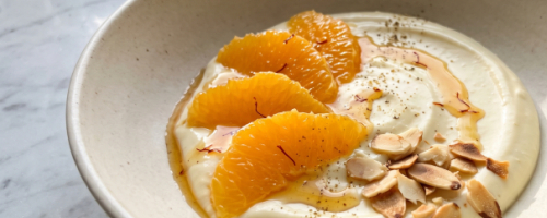 White chocolate and cardamom cream