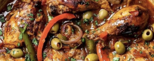 Pollo y moro