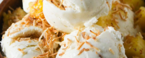 Helado de piña y coco