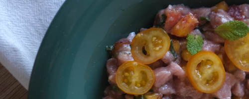 Tuna Belly - tomatoes